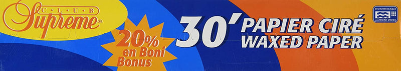 Club Supreme Wax Paper, 30 ft