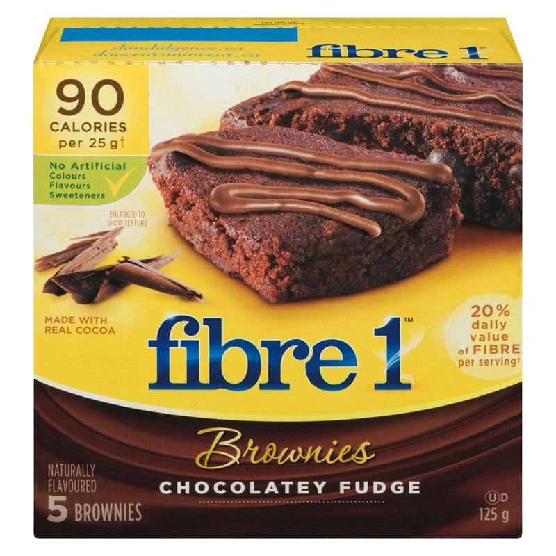 Fibre 1 Chocolate Fudge Brownies, 125 g