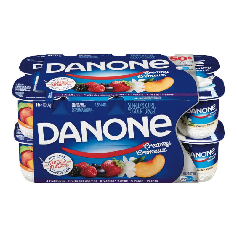 Danone Creamy, 16 count, 100 g