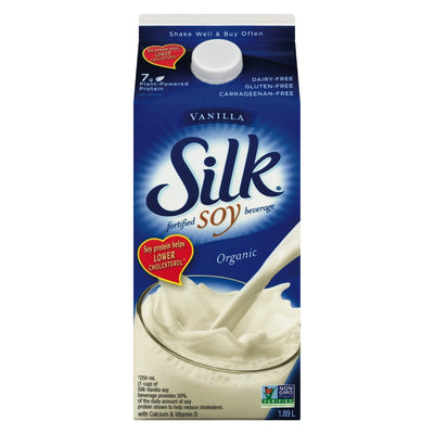 Silk Organic Vanilla Soy Beverage, 1.89L