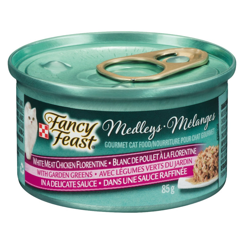 Fancy Feast White Meat Chicken Florentine Cat Food, 85 g
