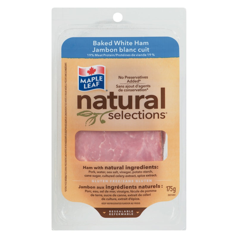 Maple Leaf Natural Selections Baked White Ham, 175 g