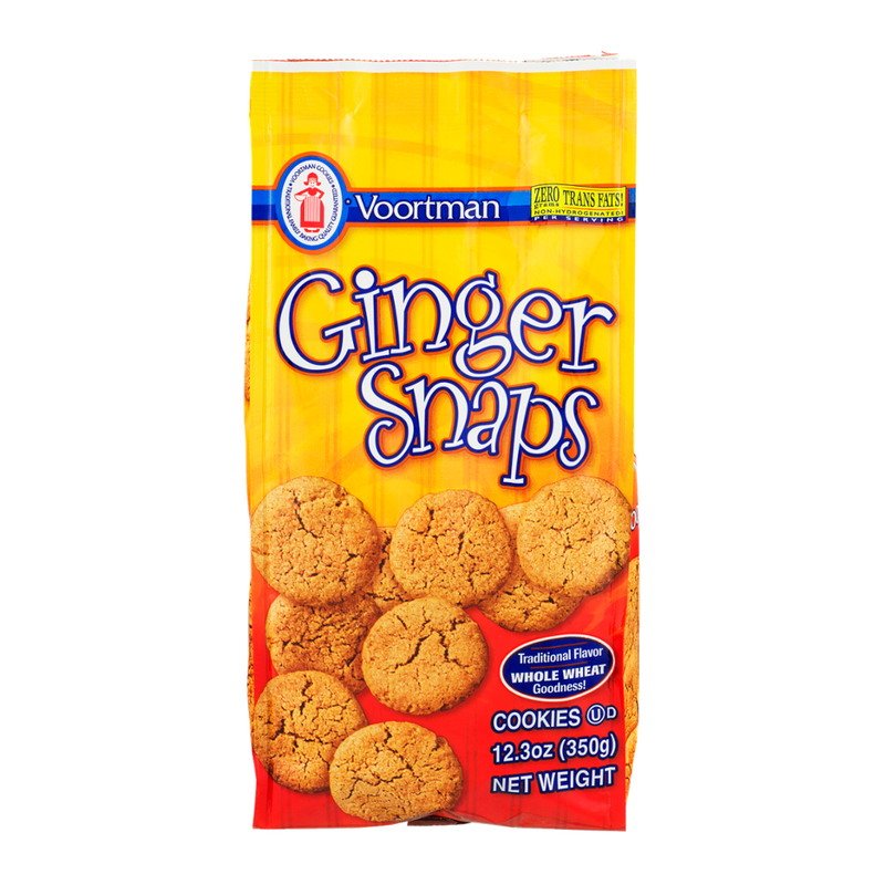 Voortman Traditional Flavor Whole Wheat Ginger Snaps Cookies, 349 g