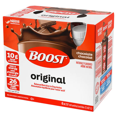 Boost Original Chocolate Complete Nutrition Shakes, 6 x 237 mL