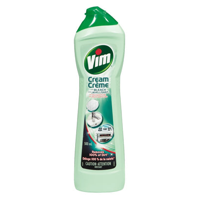 Vim Cream With Bleach Cleaner, 500 mL