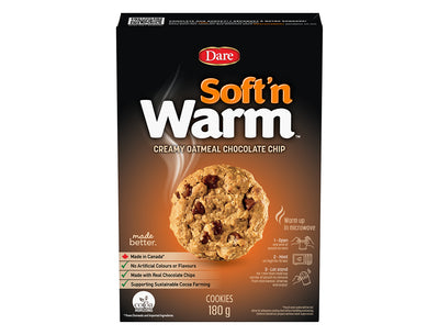 Dare Soft'n Warm Oatmeal Chocolate Chip Cookies, 180 g