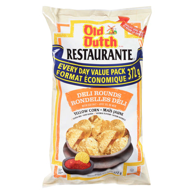 Old Dutch Restaurant Deli Round Corn Tortilla Chips, 372 g