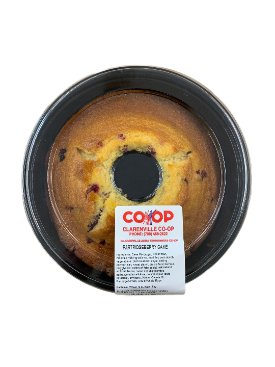 Partridgeberry Tube Cake, 645 g