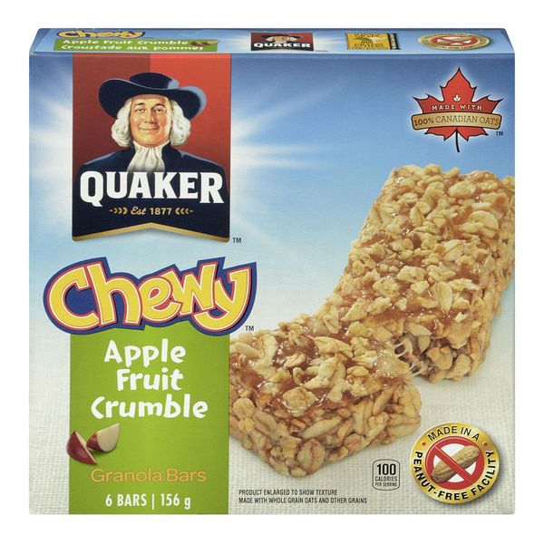 Quaker Chewy Apple Fruit Crumble Granola Bars, 156 g