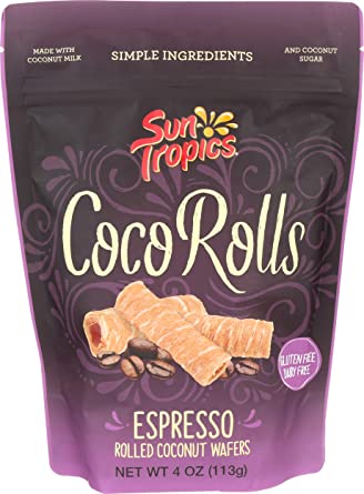 Sun Tropics Coco Rolls Espresso Wafers, 113 g
