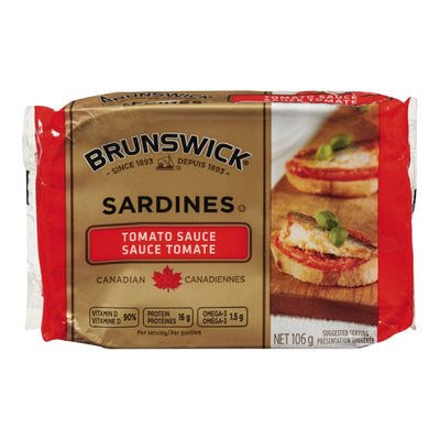 Brunswick Sardines In Tomato Sauce, 106 g