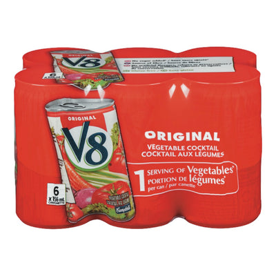 V8 Vegetable Cocktail Mini Cans,  6x 156 mL