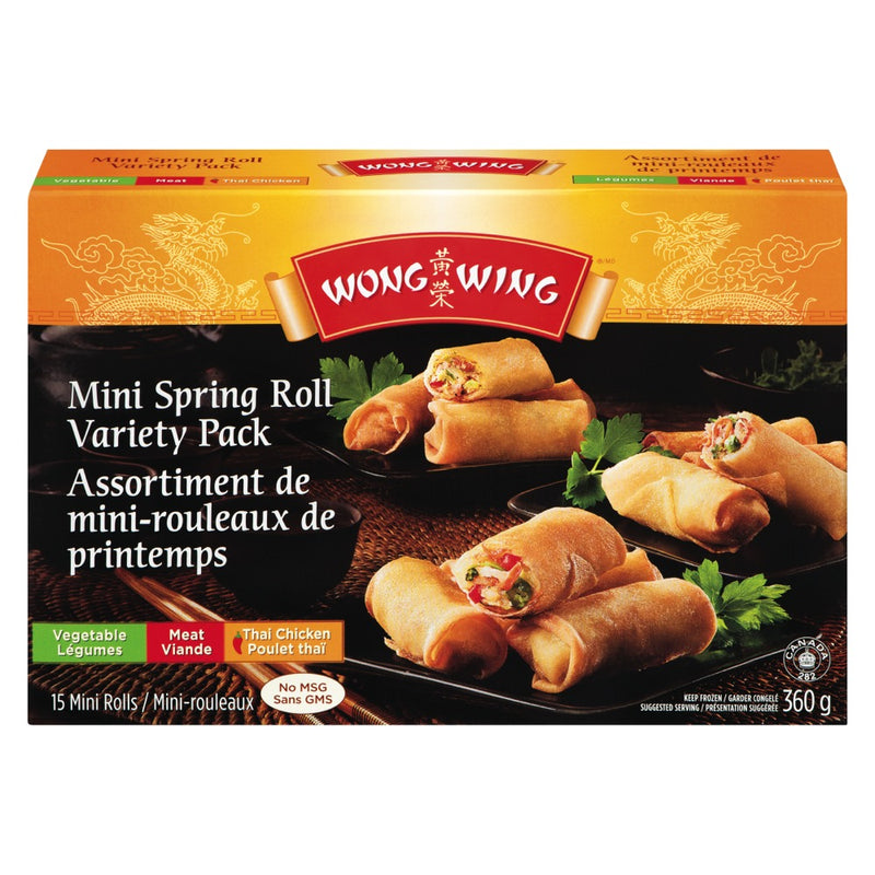 Wong Wing Mini Spring Roll Variety Pack, 360 g