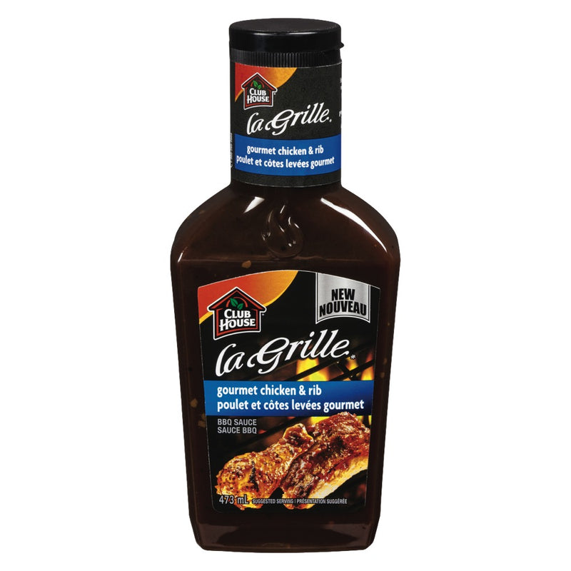 Club House La Grille Gourmet Chicken & Rib BBQ Sauce, 473 mL