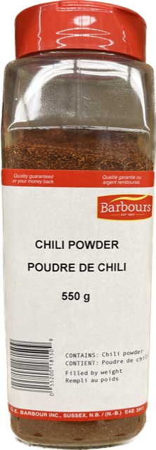 Barbours Chili Powder, 550 g