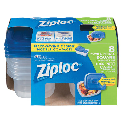 Ziploc Extra Small Square Containers & Lids, 8 ct