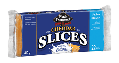 Black Diamond Fat Free Thin Cheddar Cheese Slices, 410 g