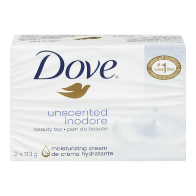 Dove Unscented Beauty Bar, 2 ct