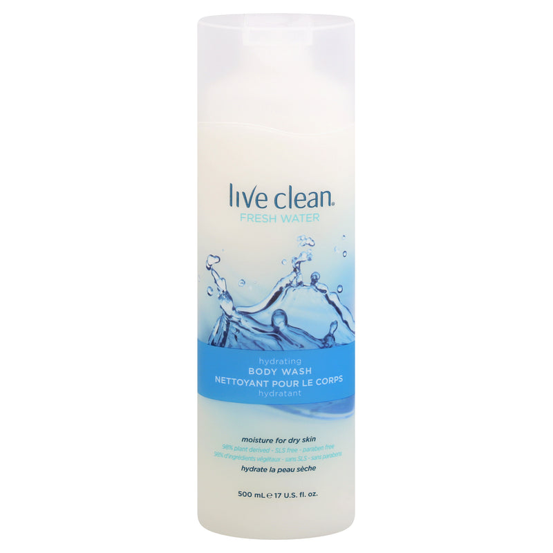 Live Clean Fresh Water Hydrating Body Wash, 500 mL
