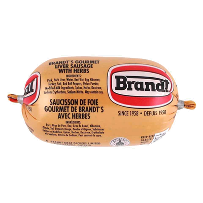 Brandt Liver Sausage With Herbs, 1 ct