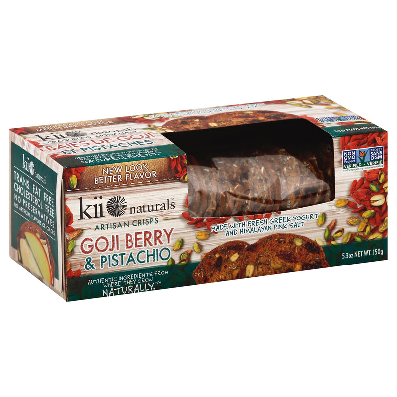 Kii Naturals Artisan Goji Berry & Pistachio Crisps, 150 g