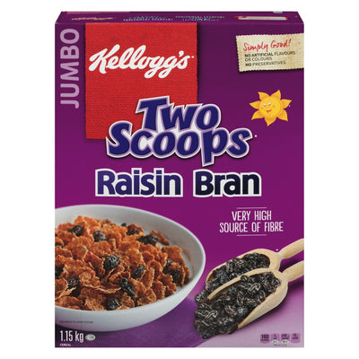 Kellogg's Two Scoops Raisin Bran, 1.42 kg