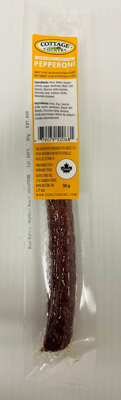 Cottage Country Honey Garlic Pepperoni Stick, 50 g