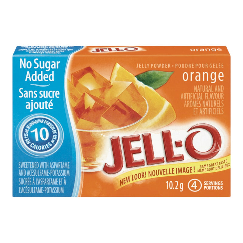 JELL-O Orange No Sugar Added Jelly Powder, 11.2 g