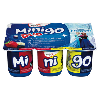Yoplait Minigo Duo Variety Pack, 6 x 60g