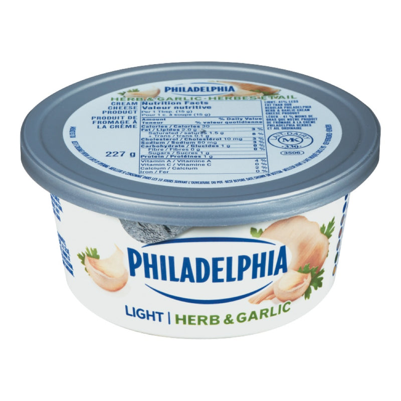 Philadelphia Herb & Garlic Cream Light  Cheese, 227 g