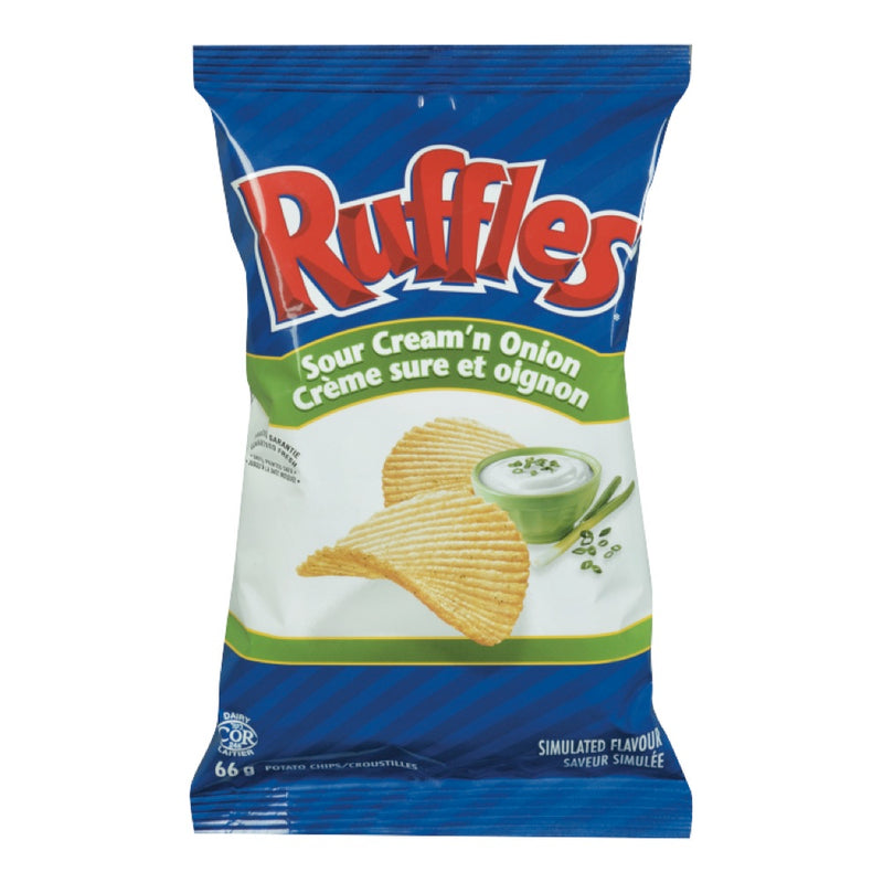 Ruffles Sour Cream 'N Onion Chips, 66 g