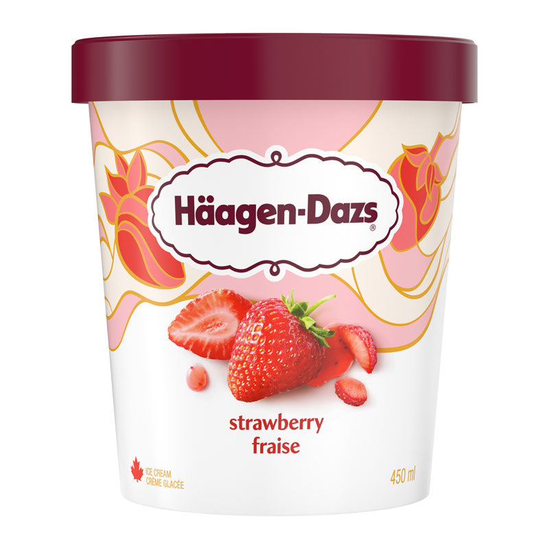 Haagen-Dazs Strawberry Ice Cream, 450 mL