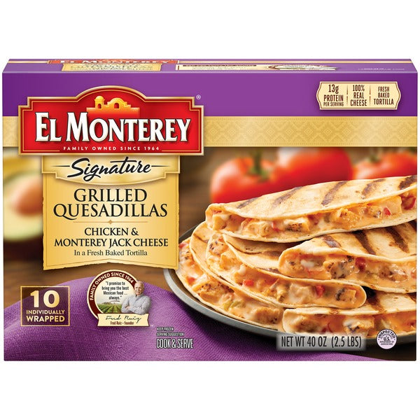 El Monterey Chicken & Monterey Cheese Quesadillas, 1.13 kg