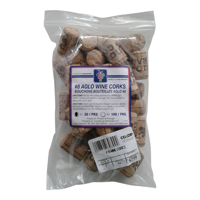 #8 AGLO WINE CORKS, 30PK