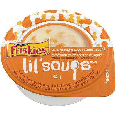 Purina Frieskies Chicken & Butternut Squash Lil'soups Cat Food, 34 g