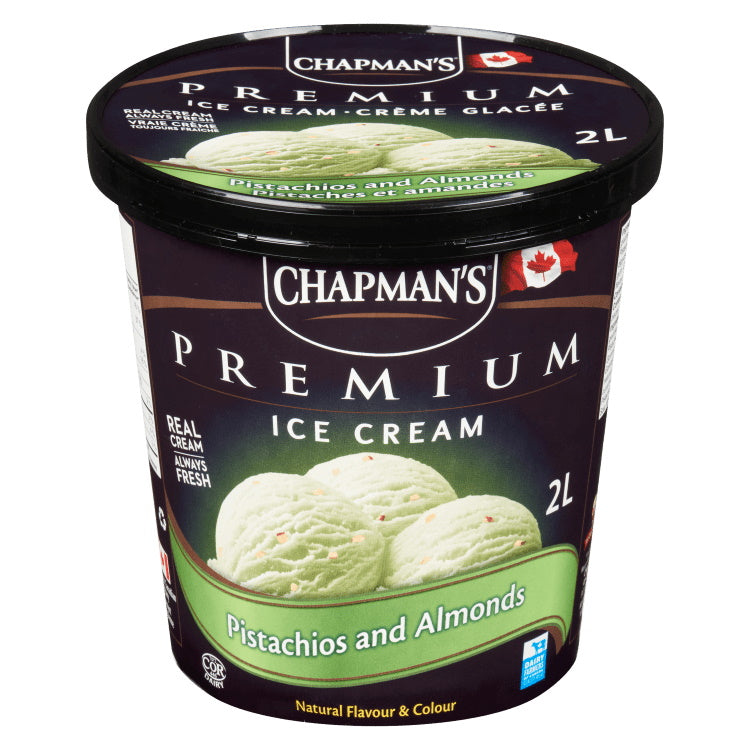 Chapman's Premium Ice Cream Pistachio & Almonds, 2L