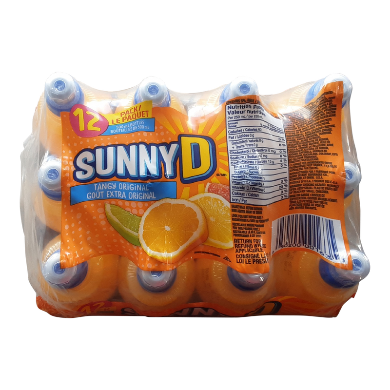 Sunny D Tangy Original, 12 x 500 mL