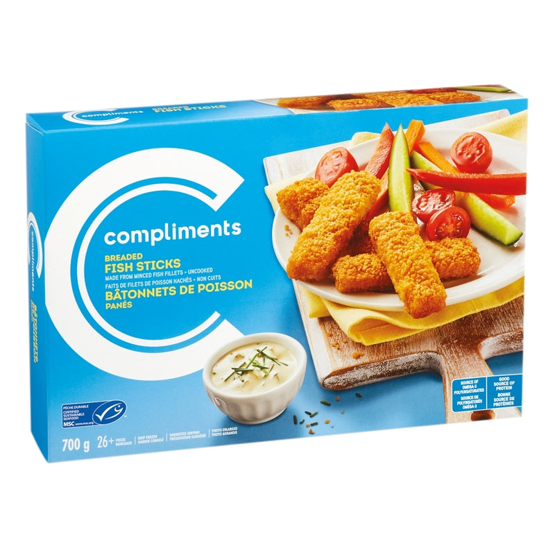 Compliments Breaded Fish Sticks, 700 g