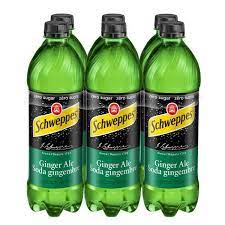 Schweppes Ginger Ale Zero, 6 x 710mL