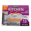 Kirkland Signature Flex-Tech Kitchen Garbage Bags with Drawstring, 200 ct