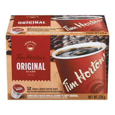 Tim Hortons Original Blend Coffee, 126g  (12ct)