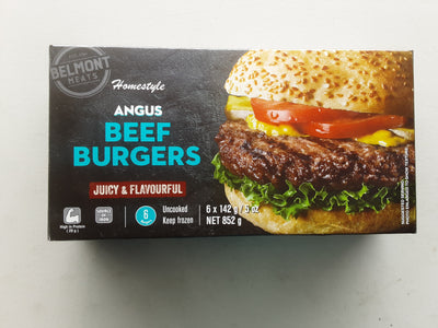 Belmont Meats Homestyle Angus Beef Burgers, 852 g