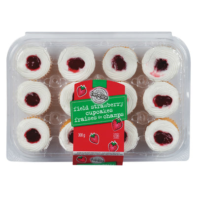 Two-Bite Field Strawberry Cupcakes, 300 g