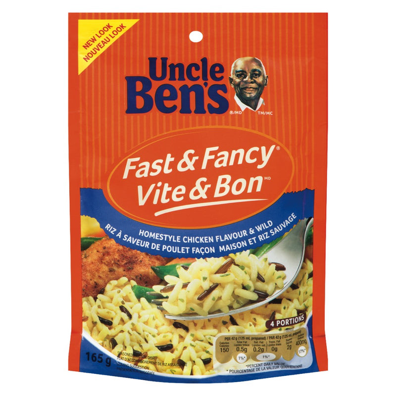 Uncle Ben's Fast & Fancy Homestyle Chicken Flavor & Wild Rice, 165 g
