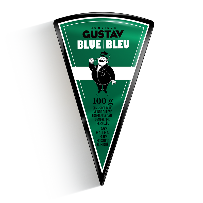 Monsieur Gustav Blue Semi Soft Blue Veined Cheese, 100 g