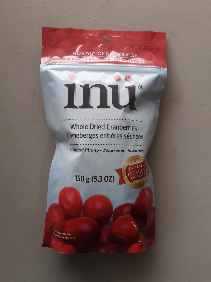 INU WHOLE DRIED SWEETENED CRANBERRIES