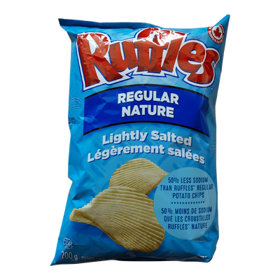 Ruffles Lightly Salted Chips, 200g