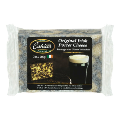 Cahill's, Ireland Farm, Cheese, Block, Original Irish Porter Cheese, 7oz (200g)