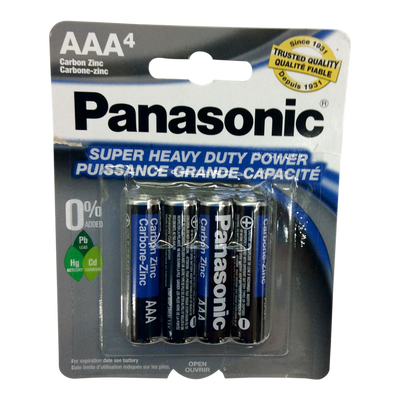 Panasonic AAA Batteries, 4 PK