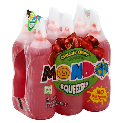 Mondo Chillin' Cherry Fruit Squeezers Juice Drink, 200 mL, 6 ct